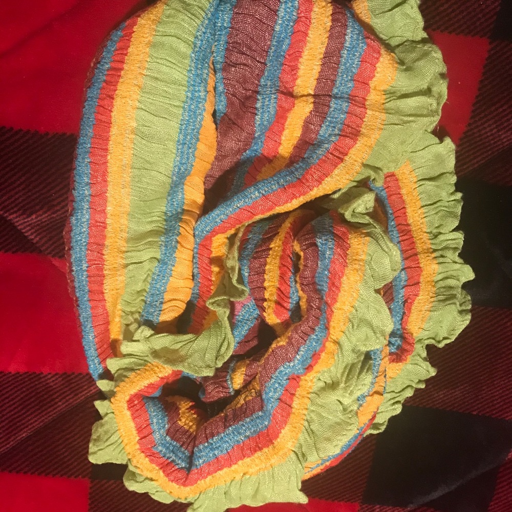 Multi-colored infinity scarf